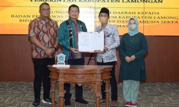 Wujudkan Demokrasi Berintegritas, Bawaslu MoU dengan Pemkab Lamongan