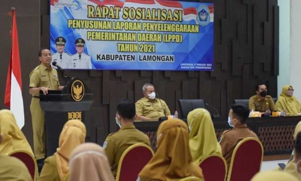 Sosialisasikan Penyusunan LPPD 2022, Sekdakab Lamongan Ingatkan Capaian Kinerja hingga Standar Minimal