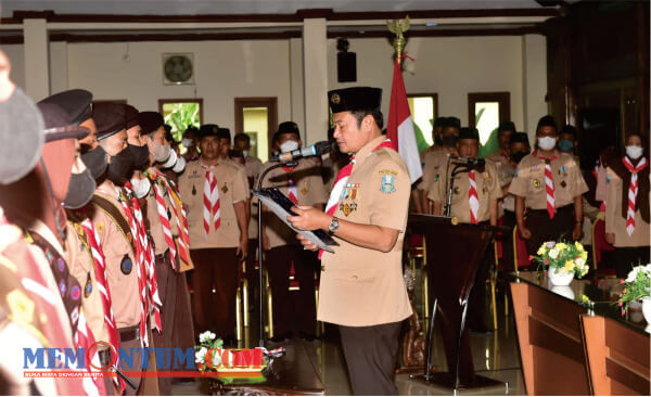 Lantik 186 Penegak Garuda, Bupati Lamongan Ajak Pramuka Perkaya Wawasan Pengetahuan dan Literasi