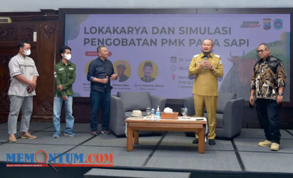 Tangani PMK Secara Mandiri, Pemkab Lamongan Gelar Lokakarya dan Simulasi Pengobatan PMK