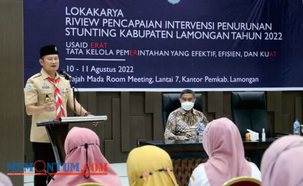 Lokakarya Penurunan Stunting Kabupaten Lamongan, Bupati Yuhronur Ingatkan Aksi Konvergensi