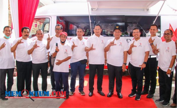 Tasyakuran HUT Ke-77, PMI Lamongan Launching Mobil Operasional Donor Darah Baru