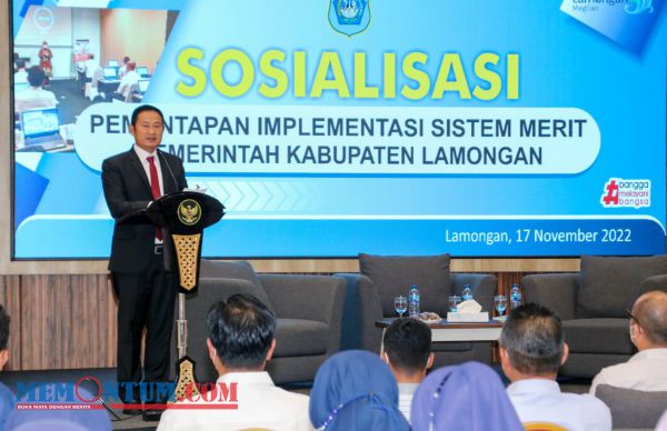 Buka Sosialisasi dan Pemantapan Sistem Merit, Bupati Yuhonur Ajak Tingkatkan Manajemen ASN Lamongan