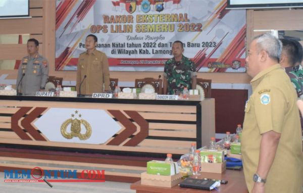 Jelang Nataru, Forkopimda Lamongan Gelar Rakor Eksternal OPS Lilin Semeru 2022