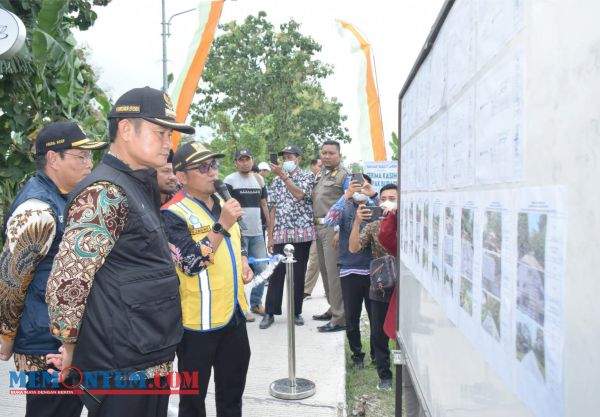 Masifkan Pembangunan Infrastruktur Fisik Lamongan, Bupati Yuhronur Resmikan Sejumlah Pembangunan Jalan